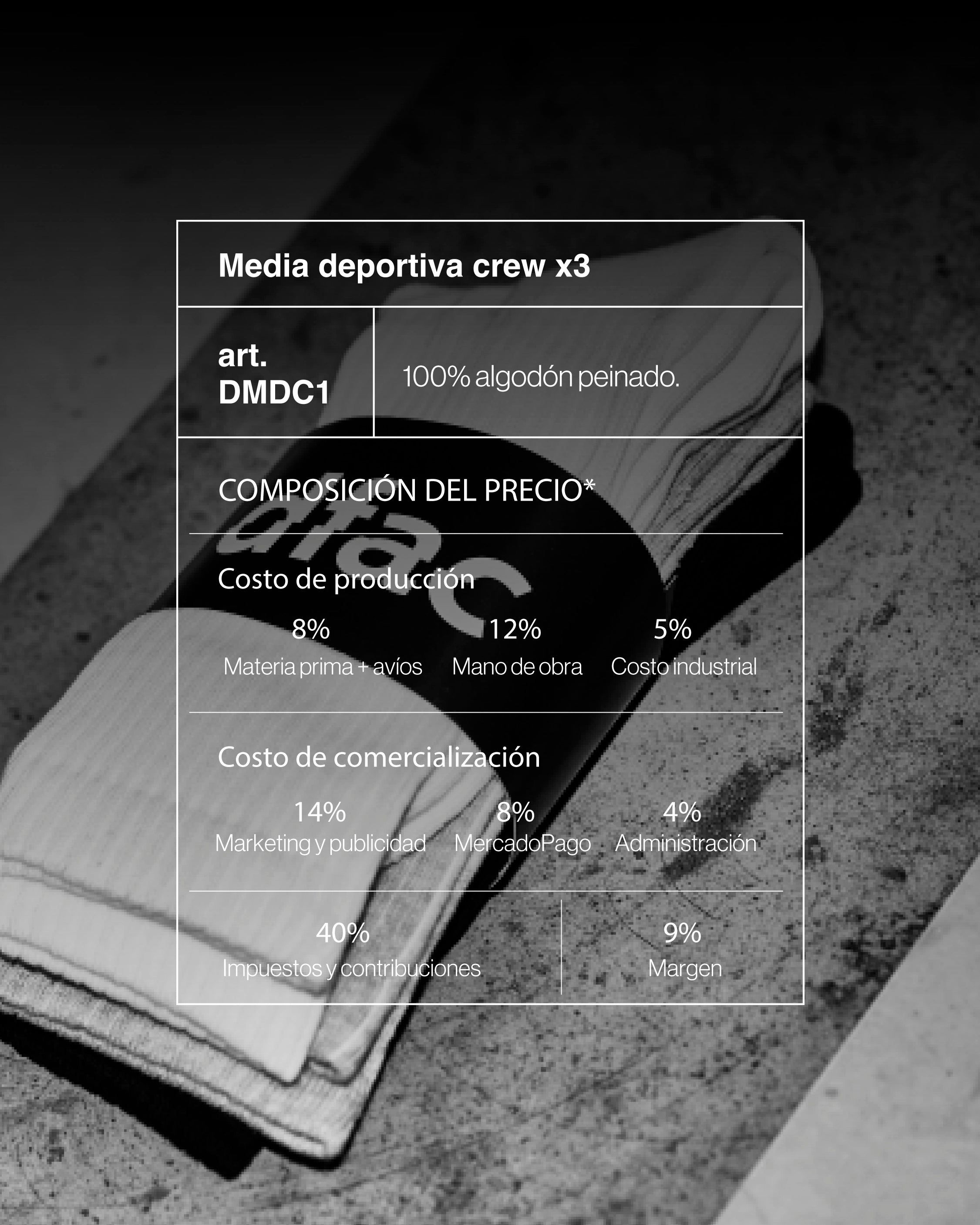 Pack x3 Media Deportiva Crew