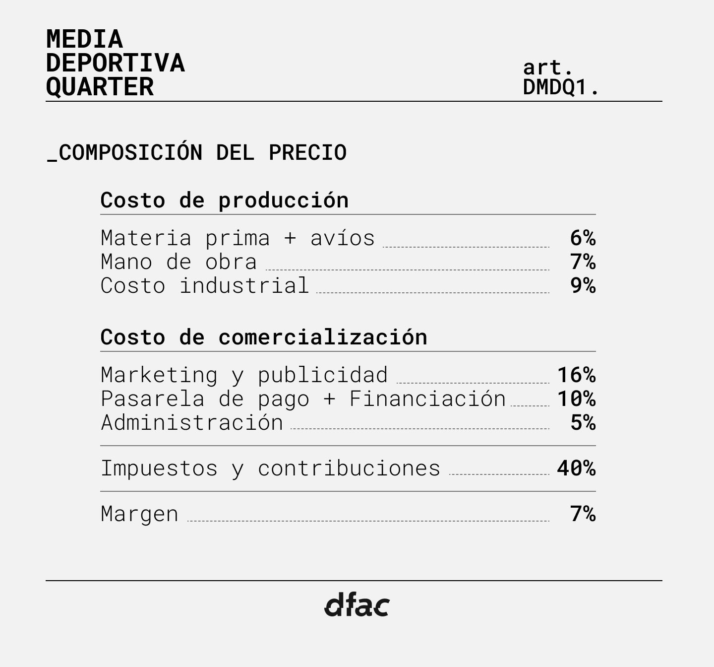 Pack x3 Media Deportiva Quarter