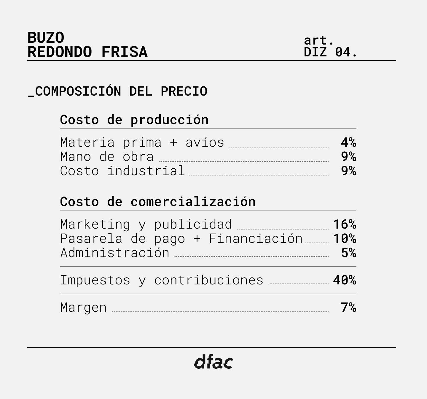 Buzo de Frisa Cuello Redondo